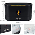 Miniatyrbillede 2 af 5: Aroma Diffuser til Æteriske Olier, Aroma Diffuser med Flammeeffekt, Luftfugter med 2 Lysstyrkeniveauer Natlys, Vandfri Automatisk Slukning, USB