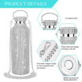 Miniatyrbilde 1 av 4: 350ml 500ml Gjenbrukbar Bling Diamond termosflasker Bærbar glitter strass vannflaske rustfritt stål termisk 750ml Multicolor random