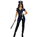 Miniatyrbild 1 av 4: Vuxna Kvinnor Polis Kostym För Halloween Dress Up PartyAA S