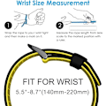 Miniatyrbilde 3 av 6: QuickFit 26 mm silikon myk sports vanntett pustende armbånd for Garmin Fenix 5X Plus, Fenix 6X Pro/safir, Enduro, Tactix Bravo Svartgul