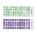 Miniatyrbillede 1 af 7: 2 stk. Keyboard Stickers Farverige Engelsk Sprogede Støvtætte Vandtætte Belægning PVC Materiale Computer Keycaps Stickers B