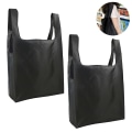 Miniatyrbilde 2 av 5: 2-pakks gjenbrukbare handleposer Foldbare store matposer med festelomme Gjenbrukbare stoffposer Maskinvaskbar for shopping på kjøkkenet style 1