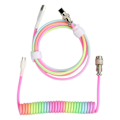 Miniatyrbillede 1 af 7: Gaming Keyboard Kabel Nylon Type C til USB Dobbelt Sleeved Mekanisk Keyboard Kabel 3 meter Farverig