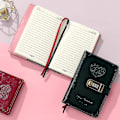 Miniatyrbillede 3 af 4: Dagbog Med Lås Til Piger - Læder Password Lock Journal Sød hemmelige dagbøger Notesbog Med Kombinationslås Til Kvinder Voksne B6
