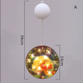 Miniatyrbild 3 av 10: Jul LED-lampor Tecknad printed hängande fönsterlampa alltid på Dekorativt jultema nattljus för hemmafest A