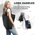 Miniatyrbilde 4 av 5: 2-pakks gjenbrukbare handleposer Foldbare store matposer med festelomme Gjenbrukbare stoffposer Maskinvaskbar for shopping på kjøkkenet style 1