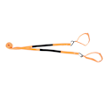 Miniatyrbillede 4 af 5: Ski Sele Orange Nylon D Krog Design Krog og Løkke Let at Bruge Ski Sikkerhedssele til Træning