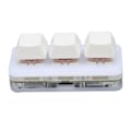 Miniatyrbilde 7 av 7: USB 3-knappers Mini Tastatur RGB LED Bakgrunnsbelysning Støtter Hot Swap OSU HID Makro Programmering Tastatur for Windows for OS X for Linux Hvit