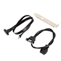 Miniatyrbild 1 av 7: Typ E till Typ C Frontpanelkabel 0,5m Lång 20Gbps Plug and Play Typ E till Typ C Förlängningskabel med Fäste