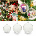 Pikkukuva 3 / 5: 15 kpl Kirkkaita Pallokuulia Pallot Täytettävä Joulukuusi 30pcs Clear open balls 6CM