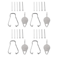 Miniatyrbilde 4 av 6: 20 stk. Tab S6 Stylus Pennetupper Enkel Installering 4 Pinsetter 4 Utløserpinner Slitesterk ABS SM P610 Erstatningstupper for Tab S6