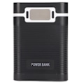 Miniatyrbild 1 av 7: DIY Mobil 18650 Batteriladdare Powerbank 4 Batteriers Kapacitetsbox Micro Input 2-vägs Laddning med LCD-Display Svart