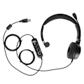Miniatyrbillede 1 af 7: USB Business Headset ENC Støjreducerende Enkelt Øre Support Højttaler Lydstyrkejustering Lydløs Kablet Hovedtelefon med Mikrofon
