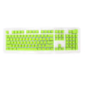 Miniatyrbillede 1 af 7: PBT Keycaps 106 Taster 2 Farve Sprøjtestøbning OEM Højde Lysgennemtrængning Brugerdefinerede Taster til Mekanisk Tastatur Grøn