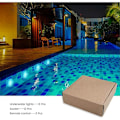 Miniatyrbillede 5 af 6: 6 stk. nedsænkelige LED-lys, 10 LED-undervandslys, 16 RGB-farver med 12 sugekopper og 1 RF-fjernbetjening til Dam Akvarium SPA Pool Have