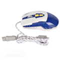 Miniatyrbilde 5 av 7: Sportsbilformet Kablet Gamingmus USB Optisk Datamus LED-lys 4 Justerbar DPI Opptil 3200 Datamus Blå