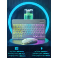 Miniatyrbild 2 av 5: Tabletttangentbord Android iOS Windows trådlös mus Tangentbord Bluetooth kompatibelt Rainbow Bakgrundsbelyst tangentbord iPad-telefon (vit)