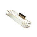 Miniatyrbilde 1 av 5: Multifunksjonell Jernkunst Veggmontert Baderomshylle for Large White gold