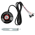 Pikkukuva 1 / 7: PC Virtapainike Vahva ABS Kevyt Helppo Asennus Plug and Play PC Virtakytkin Internetkahvilaan 2 USB ja Audio
