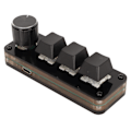 Miniatyrbilde 3 av 6: Mini 3-tasters tastatur med knott, tilpasset programmering, hot-swappable, blå bryter, makro, mekanisk tastatur for gaming