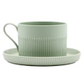 Miniatyrbilde 1 av 5: 250 ml keramisk kaffekopp med fat, ensfarget tekopp og green