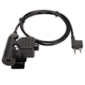 Miniatyrbild 6 av 7: U94 PTT 2-stifts Plug and Play Hands Free Push to Talk-adapter för Alan för Midland Radio