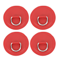 Miniatyrbillede 6 af 7: 4 stk. D-ring patch PVC rund form stærk rustfrit stål D-ring pad til båd raft paddleboard rød