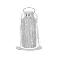 Miniatyrbilde 1 av 5: 350ml 500ml 750ml Gjenbrukbar Bling Diamond termosflasker Bærbar glitter strass vannflaske rustfritt stål termisk 350ML Silver