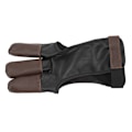 Miniatyrbillede 2 af 7: Bueskydningshandske Finger Tab Tilbehør Tre Finger Beskyttelse PU Læder Bueskydehandsker til Recurve Compound Bue L
