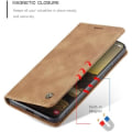 Miniatyrbild 7 av 7: Läderfodral caseme 0013 för Samsung S24 brun brown