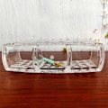 Miniatyrbillede 6 af 8: Multifunktionelt opbevaringsetui til etui Klar akryl Holdbar transparent 18,8*6,4*8,1cm