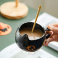Miniatyrbilde 9 av 11: Keramisk søt svart katt kaffekopp Tekopp Halloween-gaver for katteelskere Cou null - 1