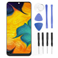 Pikkukuva 1 / 6: 6,4 tuuman LCD-näytön digitointilaitteen näytön vaihto ulkokehyksellä ja korjaustyökalusarjalla Samsung Galaxy A30 SM A305G SM A305U -malleille