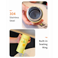 Miniatyrbilde 5 av 5: 150 ml mini termosmugg termisk vannflaske med stropp Bærbar lekkasikkert vannflaske rustfritt stål vakuumflasker flaske for reiser utendørs treningsstudio Green