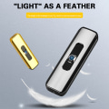 Miniatyrbillede 7 af 10: USB genopladelig dobbeltsidet lighter Bærbar berøringsfølsom vindsikker lighter Sølv Black