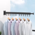 Miniatyrbild 9 av 10: Vikbar Klädhängare Vikbar Klädstång VIT 1 STÅNG White 1 Rod