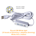 Miniatyrbillede 1 af 8: DC 5V Dæmpbar LED-chips SMD LED-lampe DIY Light Justerbar LED A7