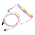 Miniatyrbillede 4 af 7: Gaming Keyboard Kabel Nylon Type C til USB Dobbelt Sleeved Mekanisk Keyboard Kabel 3 meter Farverig