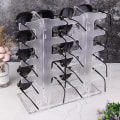Miniatyrbilde 5 av 5: 2-rads solbrillerstativ Holder Briller Display Stativ Transparent
