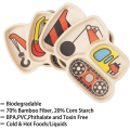 Miniatyrbillede 4 af 4: Børnetallerkenser Set Bambus Toddler Tallerkener Spisestel Serviser Set YIY SMCS.9.27