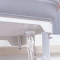 Miniatyrbild 3 av 5: 3-i-1 skärbräda Vikbar multifunktionsskål Dräneringskorg Bärbar campingdiskskål Förvaringskorg, grå