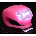 Miniatyrbillede 2 af 5: Silikon Cykellys Mtb Led Forlygte Baglygte Vandafvisende Lommelygte Cykelsikkerhed Pink white Light