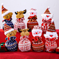 Miniatyrbillede 1 af 5: Julepynt gavepose, Julemand Snemand Elg Bjørn (8 stk)