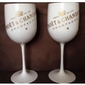 Miniatyrbilde 2 av 3: 2 stk Plast Vin Party Hvit Champagne Moet Glass