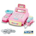 Miniatyrbilde 1 av 4: Barnpussel Lekhus Leketøy Jenteleketøy Simulering Supermarked Kasselys Multifunksjonell, Rosa, 19*12*8,5 cm
