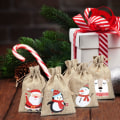 Miniatyrbillede 5 af 7: Jute Jute Jute Tasker, Xmas Jute Linned Jute Snøre Gi