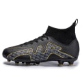 Miniatyrbillede 2 af 5: Fodboldstøvler til mænd Anti-Slip Fodboldstøvler Knopper Græs Fodbold Sneakers Yjck15-1 Black 39