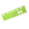 Miniatyrbilde 3 av 7: PBT Keycaps 106 Taster 2 Farge Injeksjonsstøping OEM Høyde Lysgjennomgang Tilpassede Taster for Mekanisk Tastatur Grønn