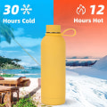 Pikkukuva 3 / 5: 1 kpl auton kannettava termoskuppi 500 ml ruostumatonta terästä pieni suu Vitality Orange + portable