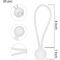 Miniatyrbillede 2 af 5: 50 STK Bunge Balls Hvid 4 Tommer Heavy Duty Tarp Bunge Rope, Canop